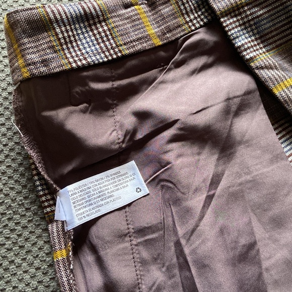 A New Day Belted Pleat Front Plaid Pant Size 10 - Picture 11 of 13